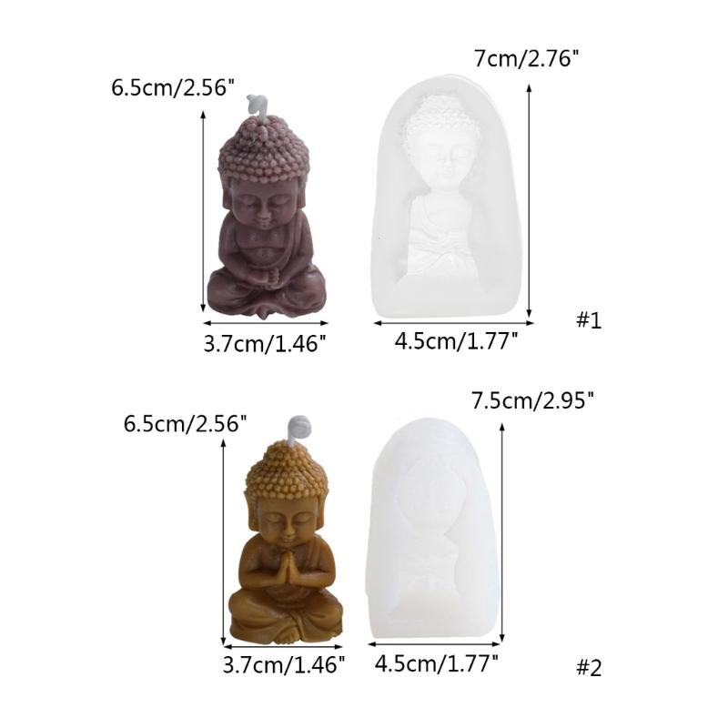 Buddha Silicone Candle Mold Church Buddha Incense Candle Plaster Decoration Mold DIY Church Candle Craft Fondant Mold
