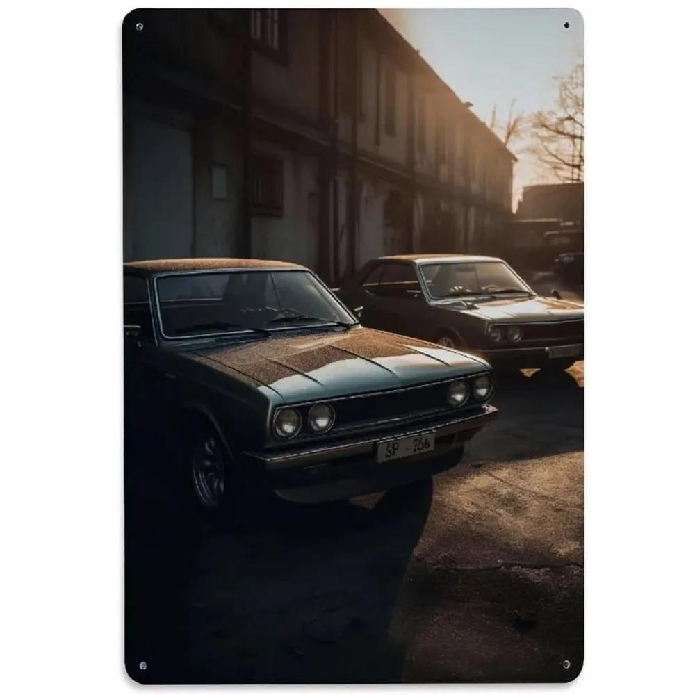 Vintage Classic Car Metal Tin Signs Mustang GT Posters Plate Wall Decor for Garage Bars Man Cave Cafe Clubs Retro Posters