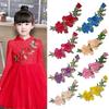 3D Embroidered Sewing On Patches Rose Flower Multicolor Neckline Collar Applique Ethnic Style Craft Flower Patch Sticker