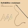 High Quality with Bell Cat Wand Bite Resistant Interactive Play Cat Teaser Stick Cotton Rope Pet Chew Rope Kitten