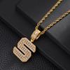 26 English Letters Pendant Necklace Copper Inlaid Zircon Versatile Jewelry Necklace