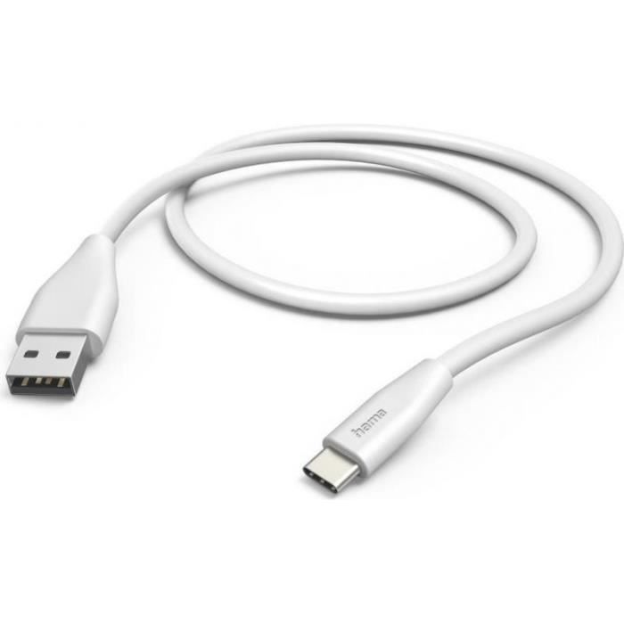 Câble USB - HAMA - 00201596 - 1,5 M - USB 2.0 - USB A Vers USB C - Blanc