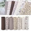 7Pcs Cotton Pre-cut Fabric Coffee Dot Floral Design Polka Dot Cloth  Hand Sewing Creation