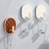 Adhesive Bathroom Hooks Waterproof Rhombus Design Hook Wall Mounted Hanger Hooks