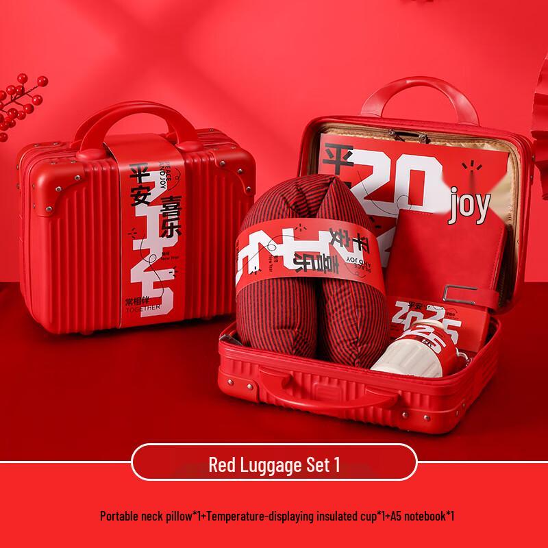 New Year s Gift Set with Neck Pillow, Thermos & Notebook