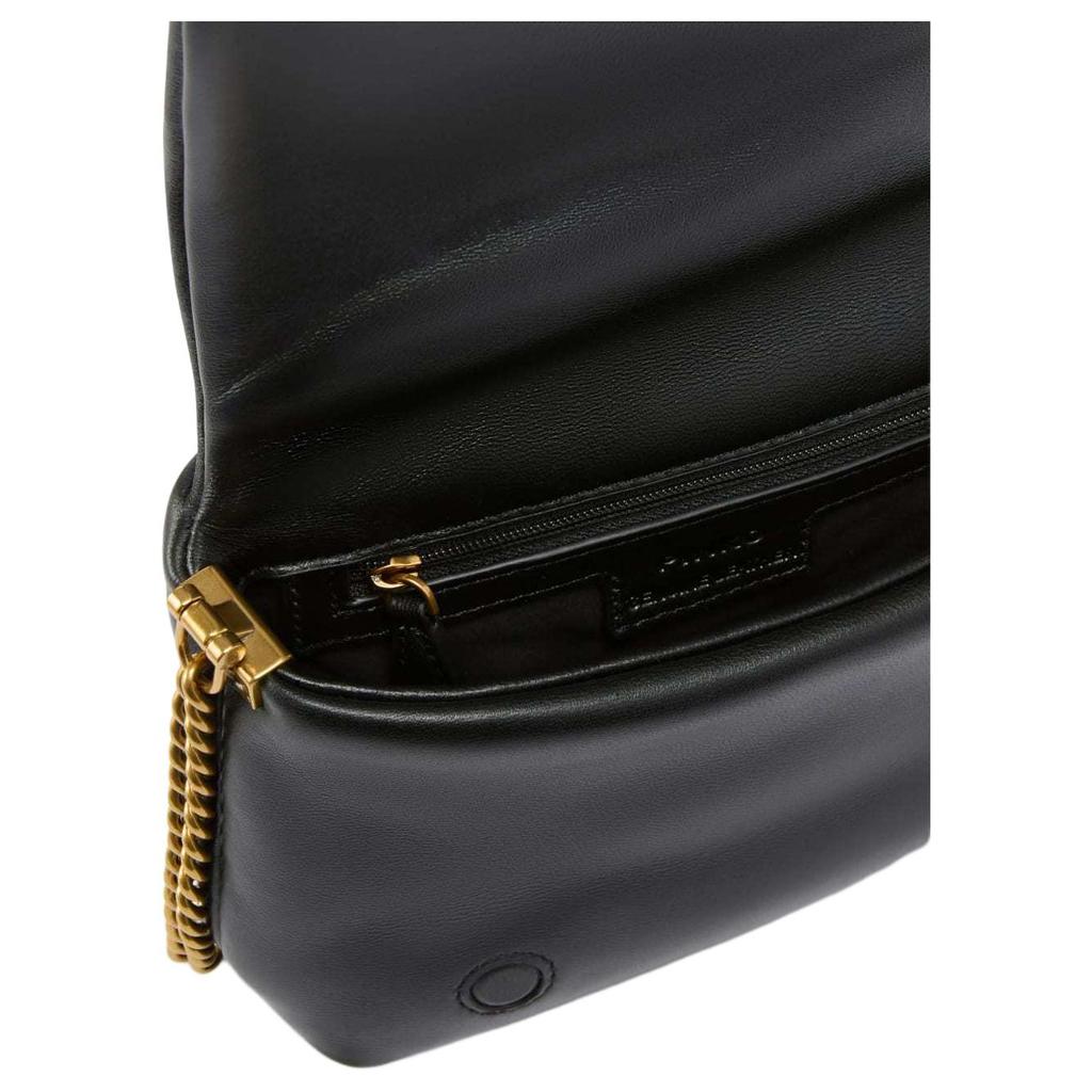 New PINKO Baby Love Sheepskin Crossbody Bag, Shoulder Bag Women's Black 101584-A10F-Z99B