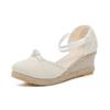 Women's 2025 Summer Slope Heel Roman Sandals - Casual High Heels, European & American Style, Fashionable Korean Design.