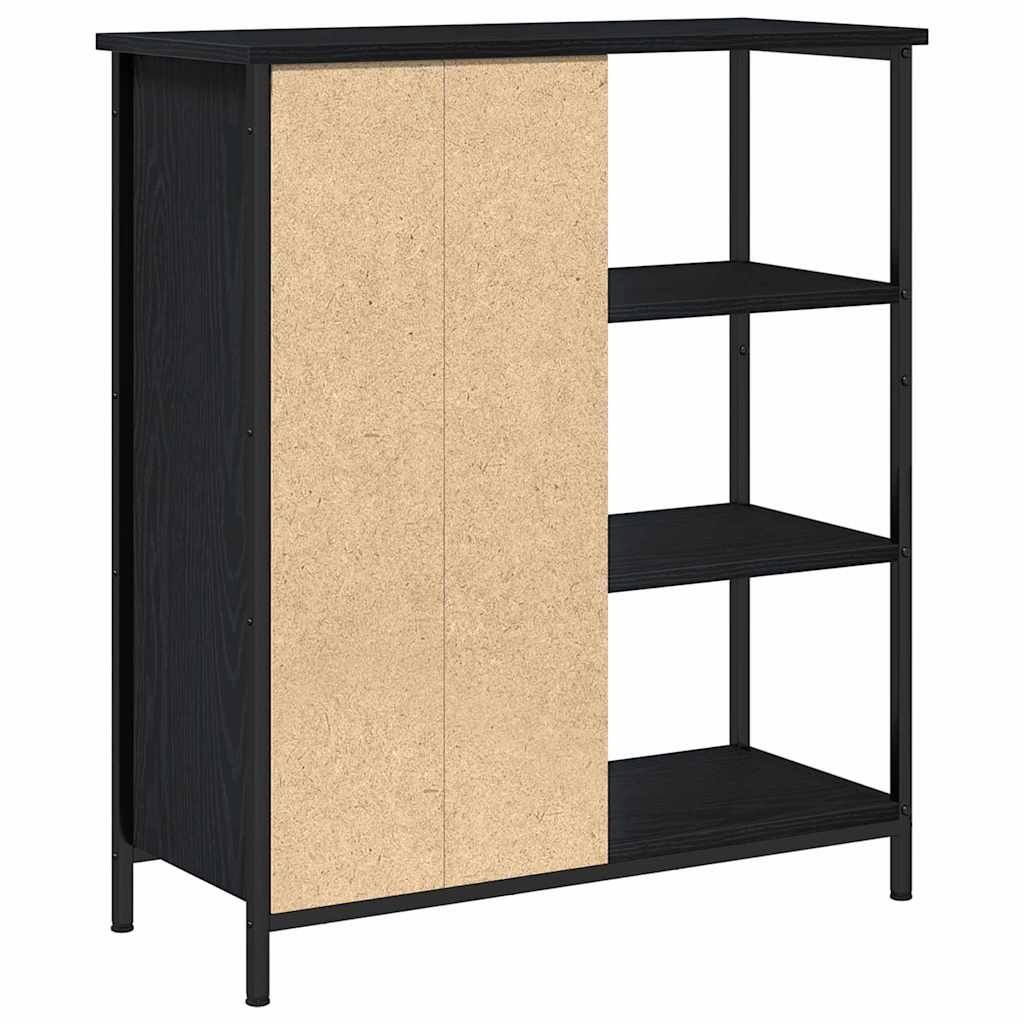 Sideboard in Black Oak Look 70 x 30 x 80 cm