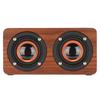 Wireless Bluetooth Speaker Retro Subwoofer Portable Computer Speakers with Mic for Desktop Computer TVMahogany Grain