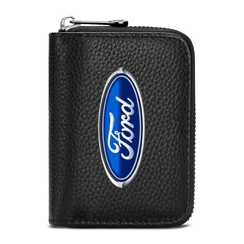 Car Sticker 2025 Hot For Ford Car Business Card Case Purse Portable Storage Driver's License Storage Bag For Ford Focus ST Range