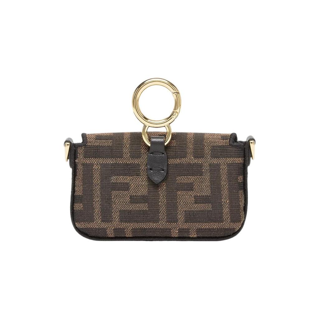 FENDI Baguette Polyester Pendant Bag Accessories Extra Mini Women's Brown 7AS045-A6V5-F17U4