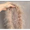 DIY 1-lagiges Natürliches Straußenfedern Boa 2 Meter Flauschiges Straußenfeder Schal für Hochzeit Party Kleid Nähen Dekoration Schal