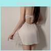 Silk Satin Nightgown With Pearl Chain Decoration For Comfortable Sleep And Home Lounge