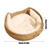 Pet Bed Soft Cat Kennel Dog Beds Sofa Bamboo Weaving Four Season Cozy Nest Baskets Removable Cushion Sleeping Bag