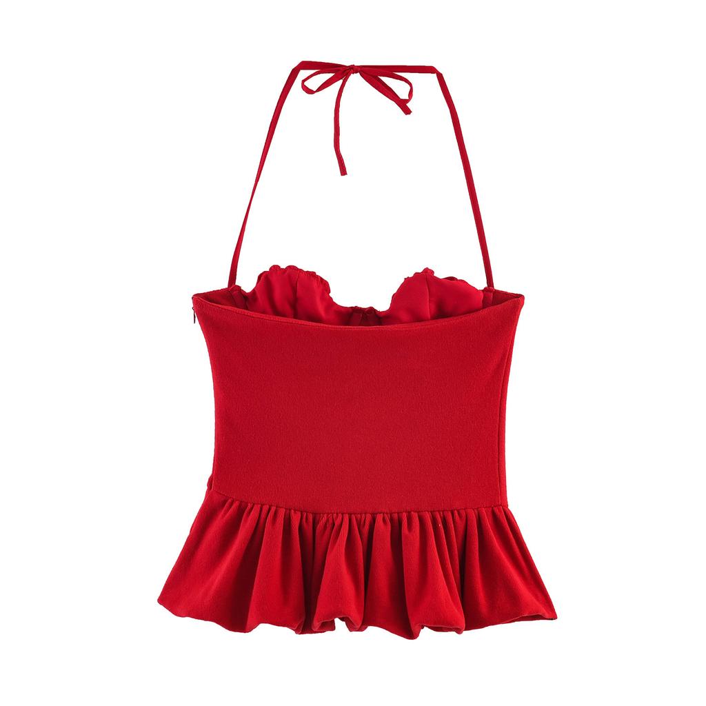European and American style, new women's clothing, versatile, beaded leather splicing top 2298471 632