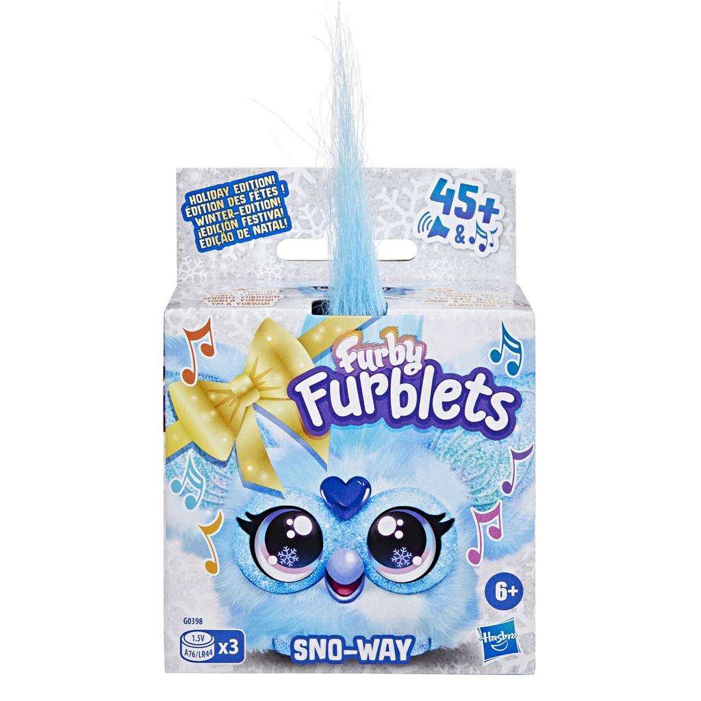 Hasbro Furby Furblets Snowway Winter Model Mini Friend, Over 45 Sounds, Furby Language Only, Powered Plush Toy, Ages 6+, Multicolor, G0398, Authentic