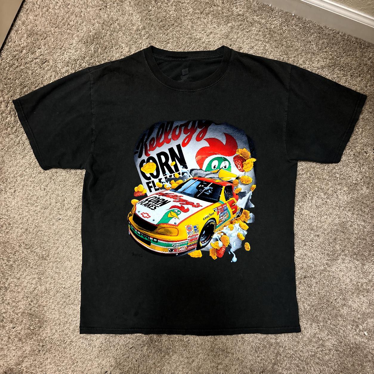 Vintage 90s NASCAR Terry Labonte T-Shirt - Racing Car Fan Gift (Men s Size) S разноцветный