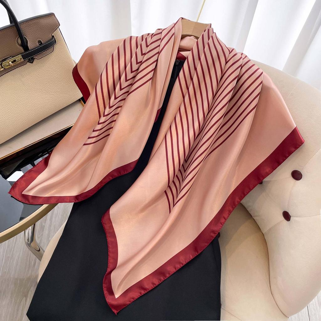 Eșarfe de mătase de înaltă calitate, de lux, bentiță, eșarfe pentru gât, pentru femei, eșarfă de mătase cu lanț, șal decorativ pentru femei