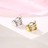 Halloween No Piercing Required Rock Hand Bone Design Jewelry Earrings Halloween Wear Eardrop Party Wear Gold/Silver