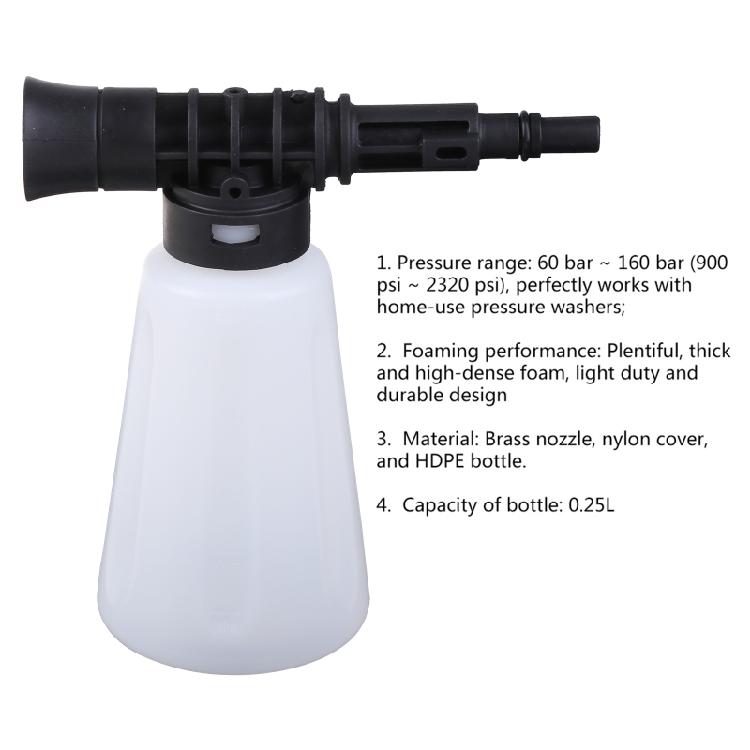 Adjustable Snow Foam Nozzle Soap Foam Pressure Washer Car Washing with Adjustable Nozzle Pressure Washer
