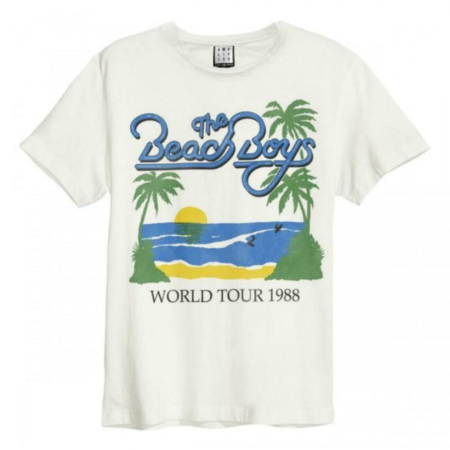 

Усиленная унисекс футболка для взрослых 1988 Tour The Beach Boys S разноцветный