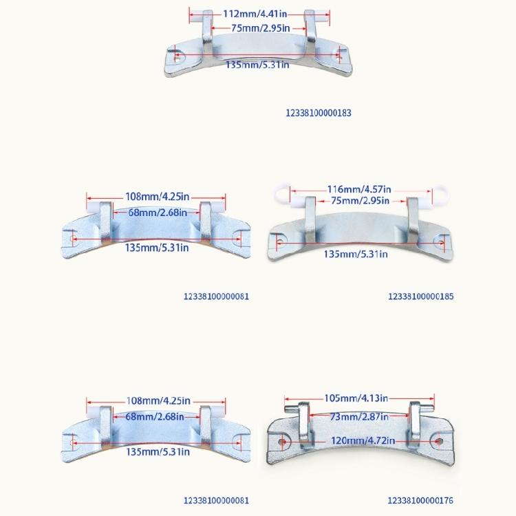 Rust Proof Washer Door Switches Hinge Suitable for Front Load Machines Aluminum Alloy Texture Easy Replacement Solution