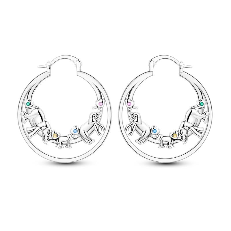 2025 New 925 Sterling copper Hoop Earrings Flowers Zircon Drop Earrings Stud For Woman Fine Birthday Wedding Party Zircon Gifts
