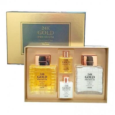24k Gold Premium Skin Care 2-piece Set Formen 2-piece Gold Cosmetics Skin Lotion for Men Containing Pure Gold Men’s Cosmetics Gift Special, 1 Set