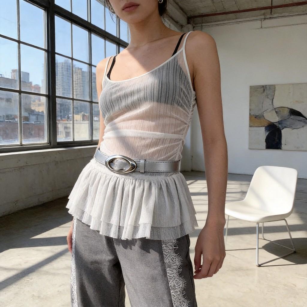 Vintage Retro Geometrischer PU-Ledergürtel Für Damen Mit Metallschnalle Sommer