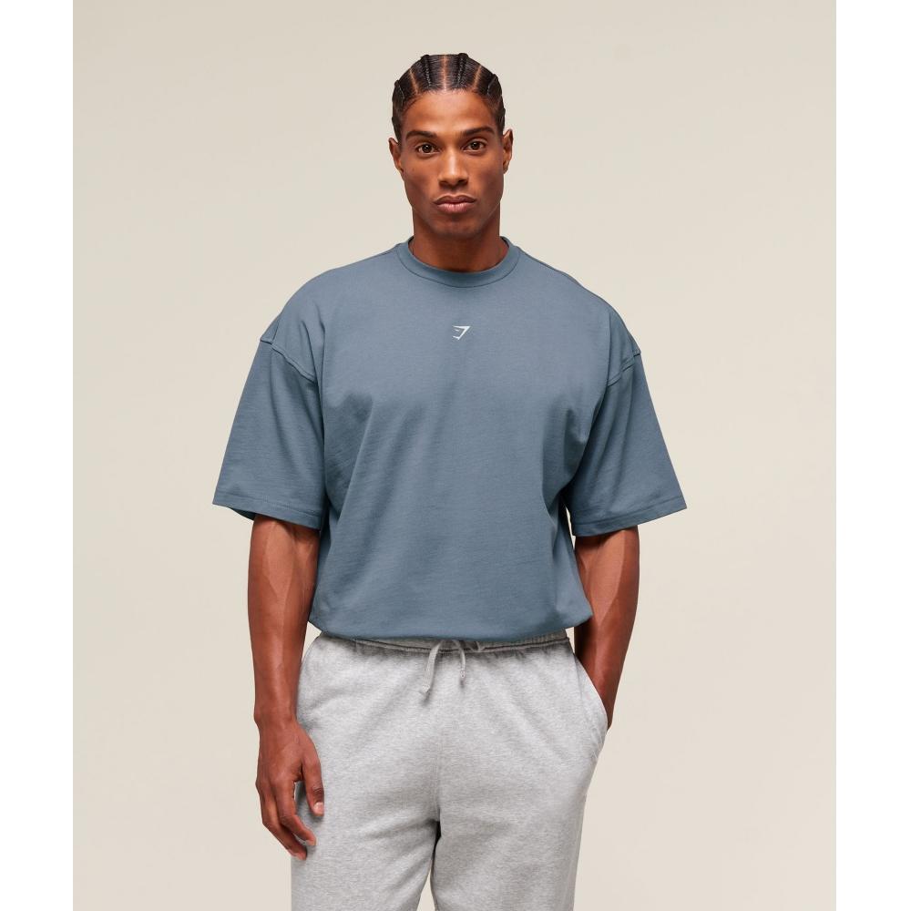 Gymshark LifTing Club Flex T shirT Iron Blue A2b8m ucTm