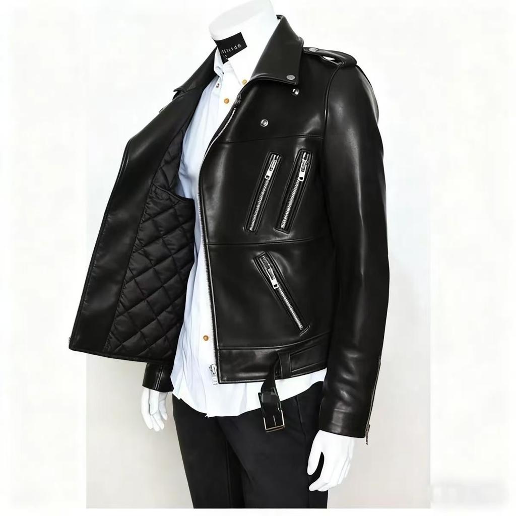 Leather jacket men's spring and autumn explosion leather jacket fashion trend locomotive slim PU leather lapel jacket men's clothing