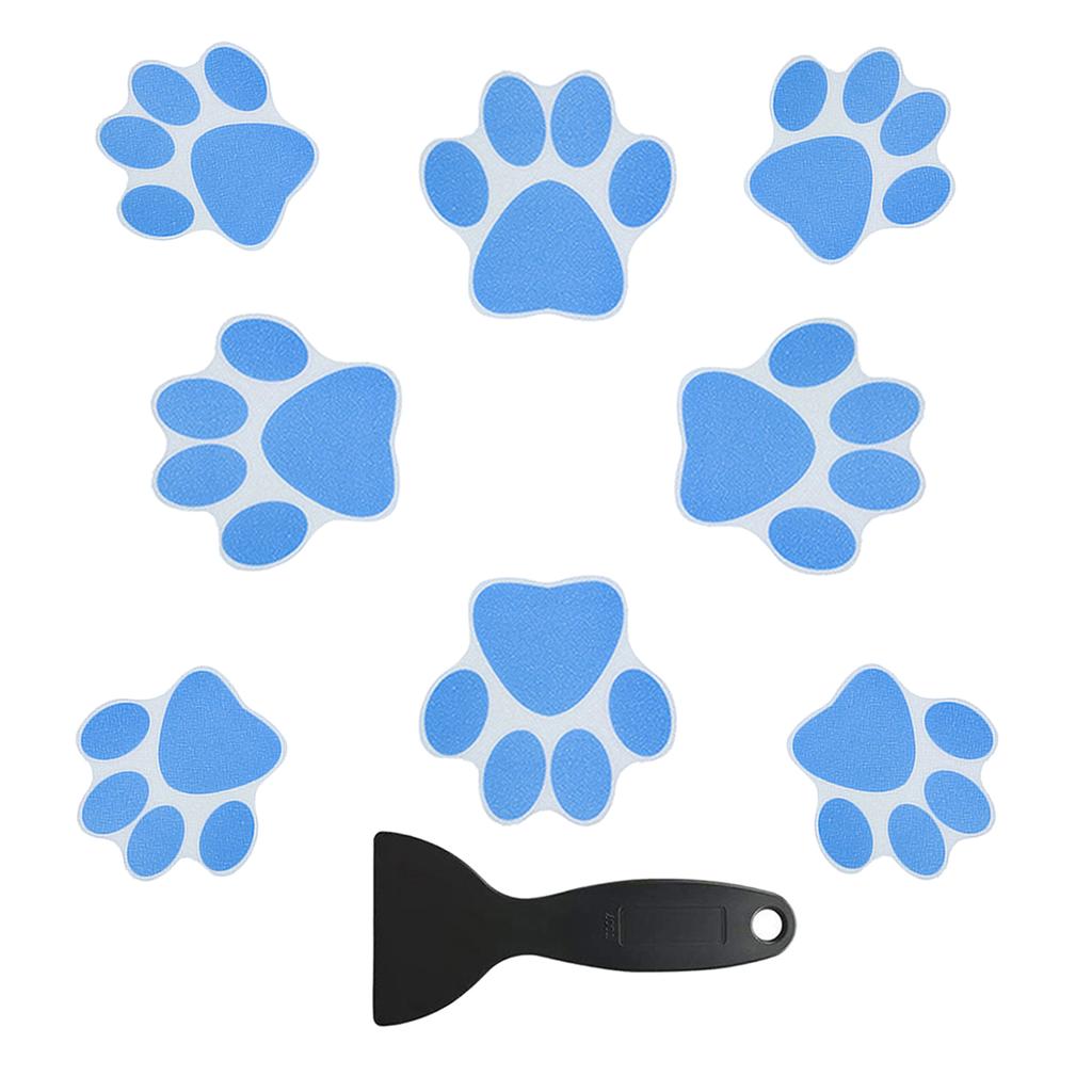 8pcs Non slip Bathtub Stickers Self-Adhesive Paw Print Decals Prevent Slips and Falls in the Bathroom Improve Security