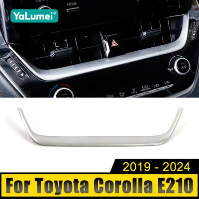 ABS Karbon Araba Navigasyon Şeridi Kapağı Trim Çerçeve Kılıfı Sticker Toyota Corolla E210 2019 2020 2021 2022 2023 2024 Hibrit