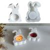 Resin Epoxy Candlestick Silicone Mold Candle Base Mould Rabbit Candle Holders Molds DIY Ornaments Home Decorations