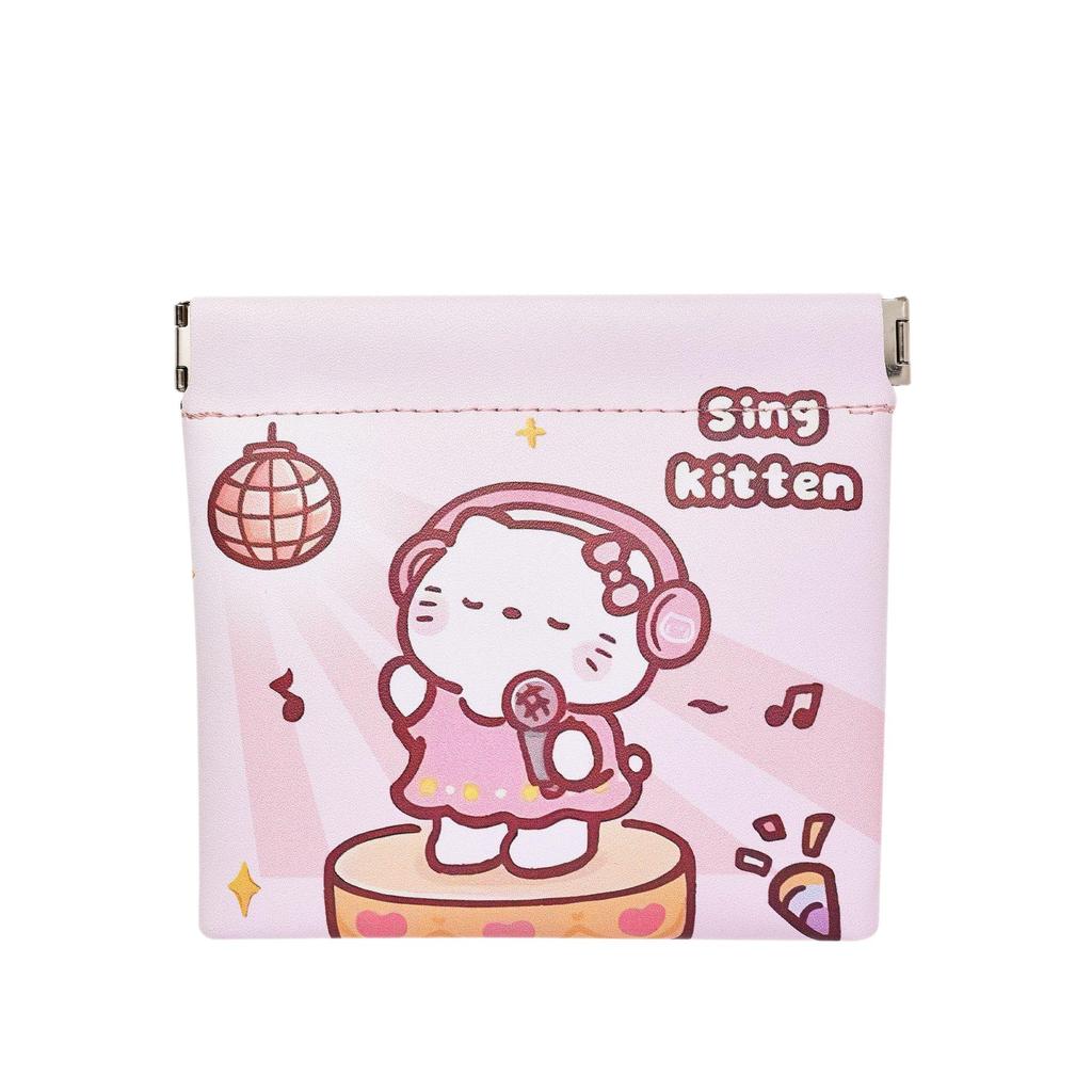 Chic Snap Closure Makeup Bag: Compact Lipstick Organizer & Earphone Pouch