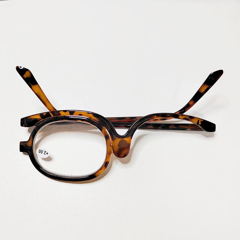 Модные складные очки для макияжа и чтения: Портативные, высококачественные, стильные женские увеличительные линзы 500°