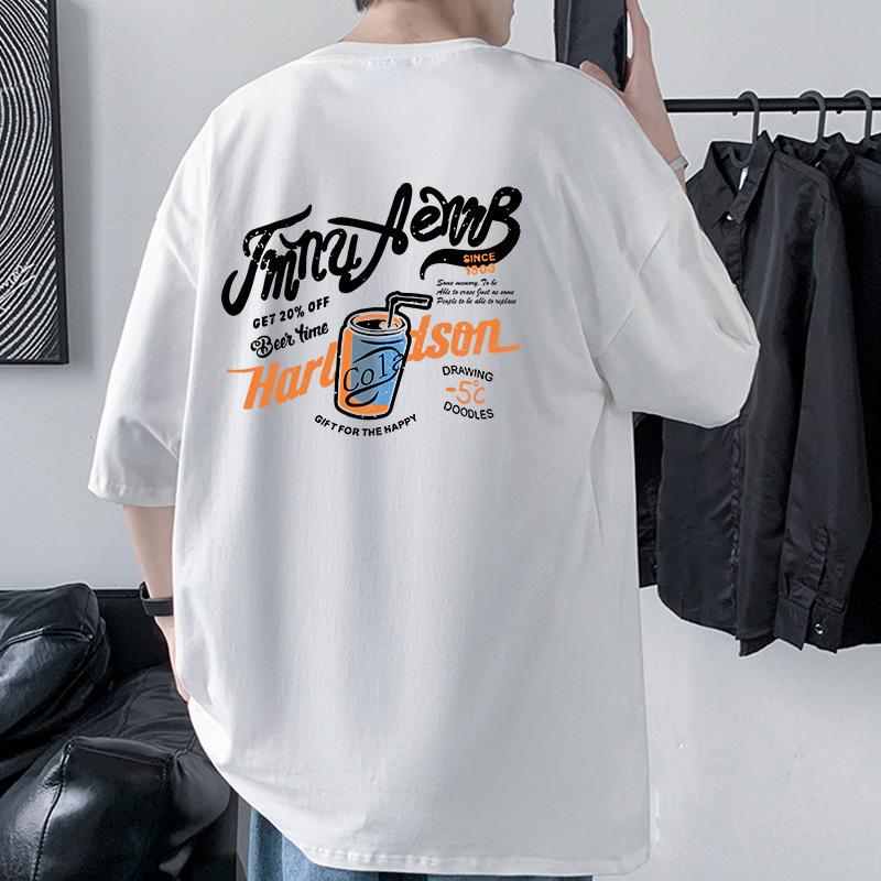 

Крутая летняя мужская футболка оверсайз со спущенным плечом из плотного хлопка, мужская уличная футболка XXXL белый