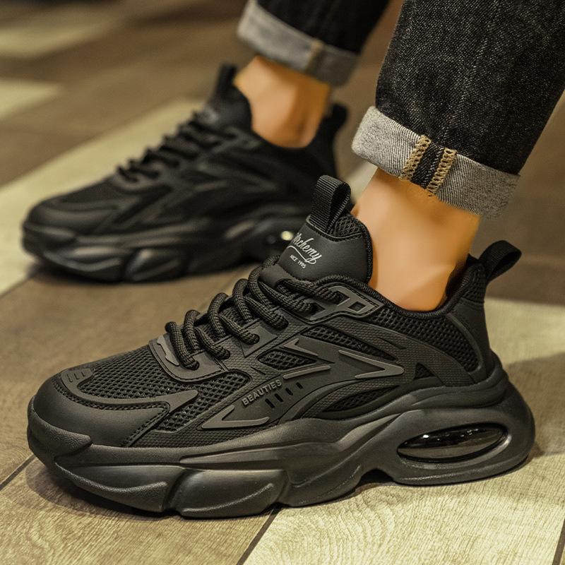 High-quality Platform Men's Shoes Mesh Breathable Sports Running Shoes Men's Air Cushion Dad Shoes Men's