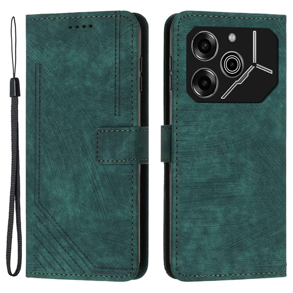 For TECNO Pova 6 Pro 5G/Li 9 Wholesale Phone Case Lines Imprint PU Leather Wallet Cover