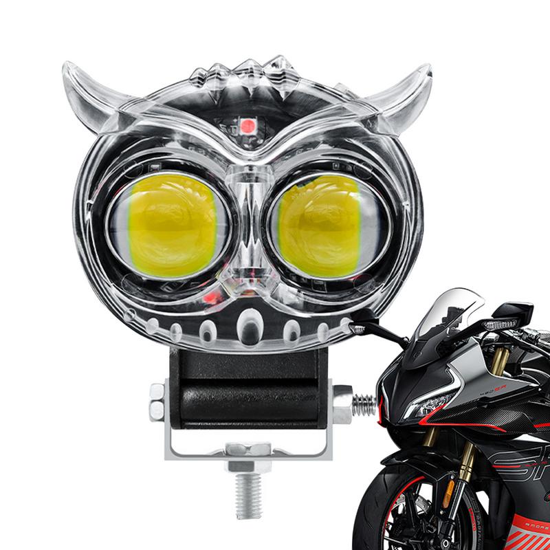 Owl Motorcycle Spotlights IP67 Waterproof Motorcycle Fog Lights High and Low Beam Motorcycle Headlight 6000LM Owl Spotlight for