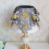 European Premium Black Lace Golden Embroidered Square Table Mat Vase Coffee Kettle Rice Cooker Cover Cloth Wedding Decoration