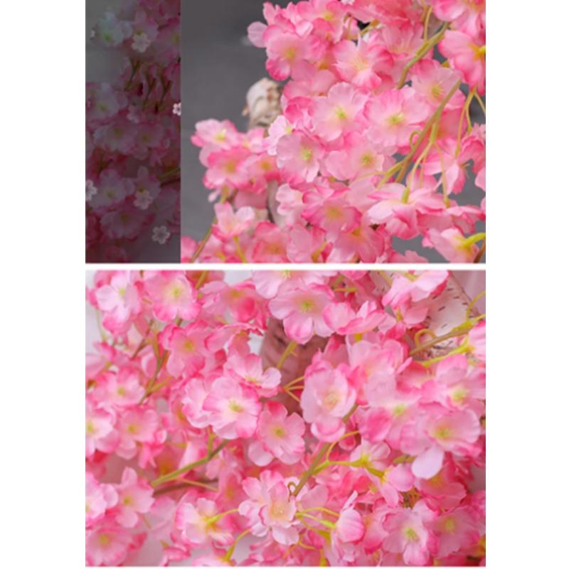 Artificial Silk Cherry Blossom Rose Rattan Wall Hanging Flower Decoration Rattan False Plant Wedding Home Decoration