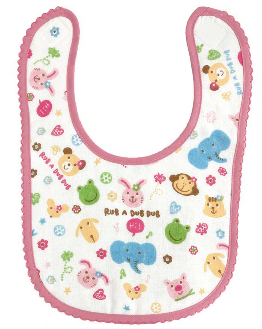 Monseuil Love A Dub Dub R. Baby Colorful Gauze Bib, Pink, 31008