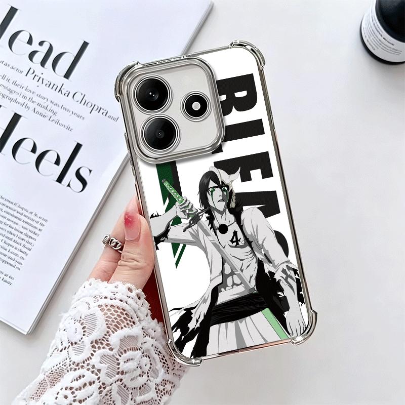 Anime Bleach Desgin Plating Phone Case For Xiaomi Redmi Note 14 15 Pro Plus 13 12 11 11S 11T 10 9S 9 5G Anti-Fall Airabag Cover