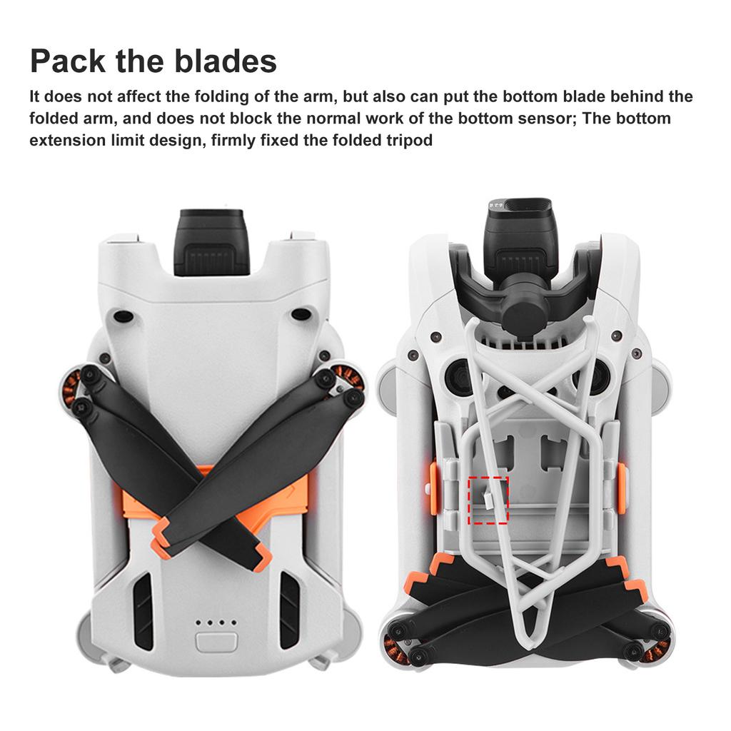 Drone Landing Gear Landing Gear Leg Foldable Height Extended For Mini 3 Mini 3 Pro Drone Orange