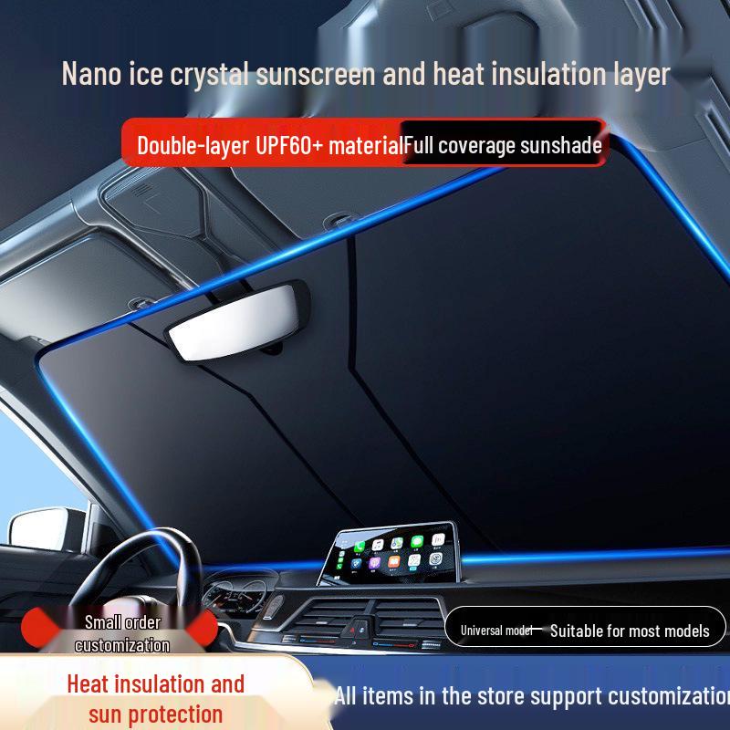 Car Windshield Sunshade Curtain: Heat Insulation & Sun Protection