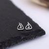 Beixi Silver Triangle S925 Sterling Stud Earrings - Minimalist Japanese & Korean Design