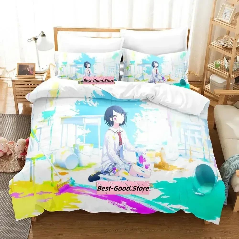 Kawaii Ichika Hoshino Sängkläder Set Enkelt Twin Full Queen King Size Sängset Vuxen Barn Sovrum Påslakan Set Tryck Anime Tjejer