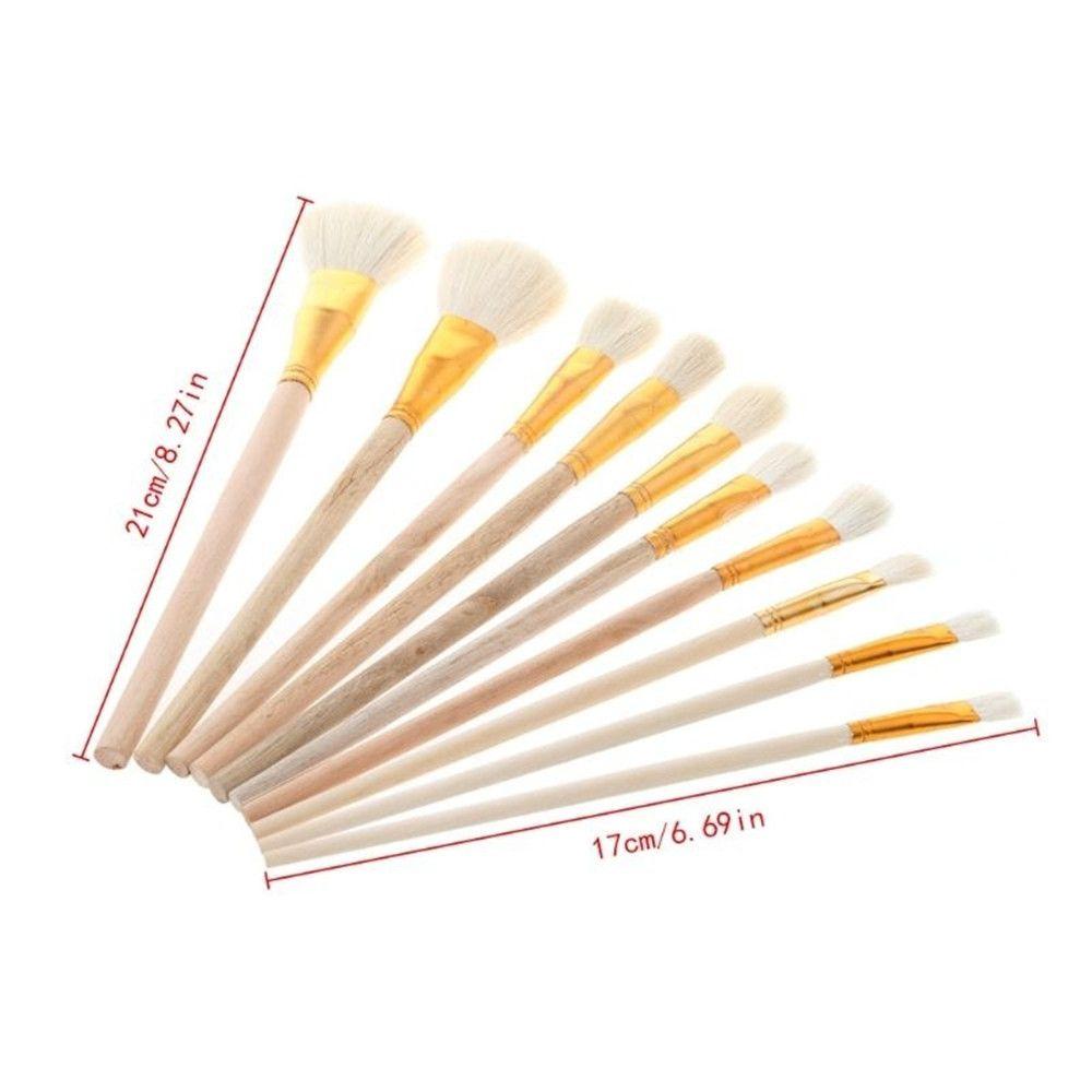 Professional Durable Bristle Artist Wool Brush Set Acrylic Paint Brushes Oil Painting Watercolor Painting