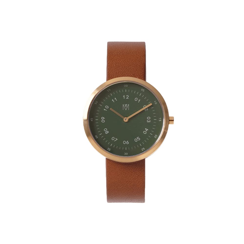 Maven Watches 34mm Artisan Series Minimalist Fashion Watch OLIVE BROWN (DUSTY 34MM)